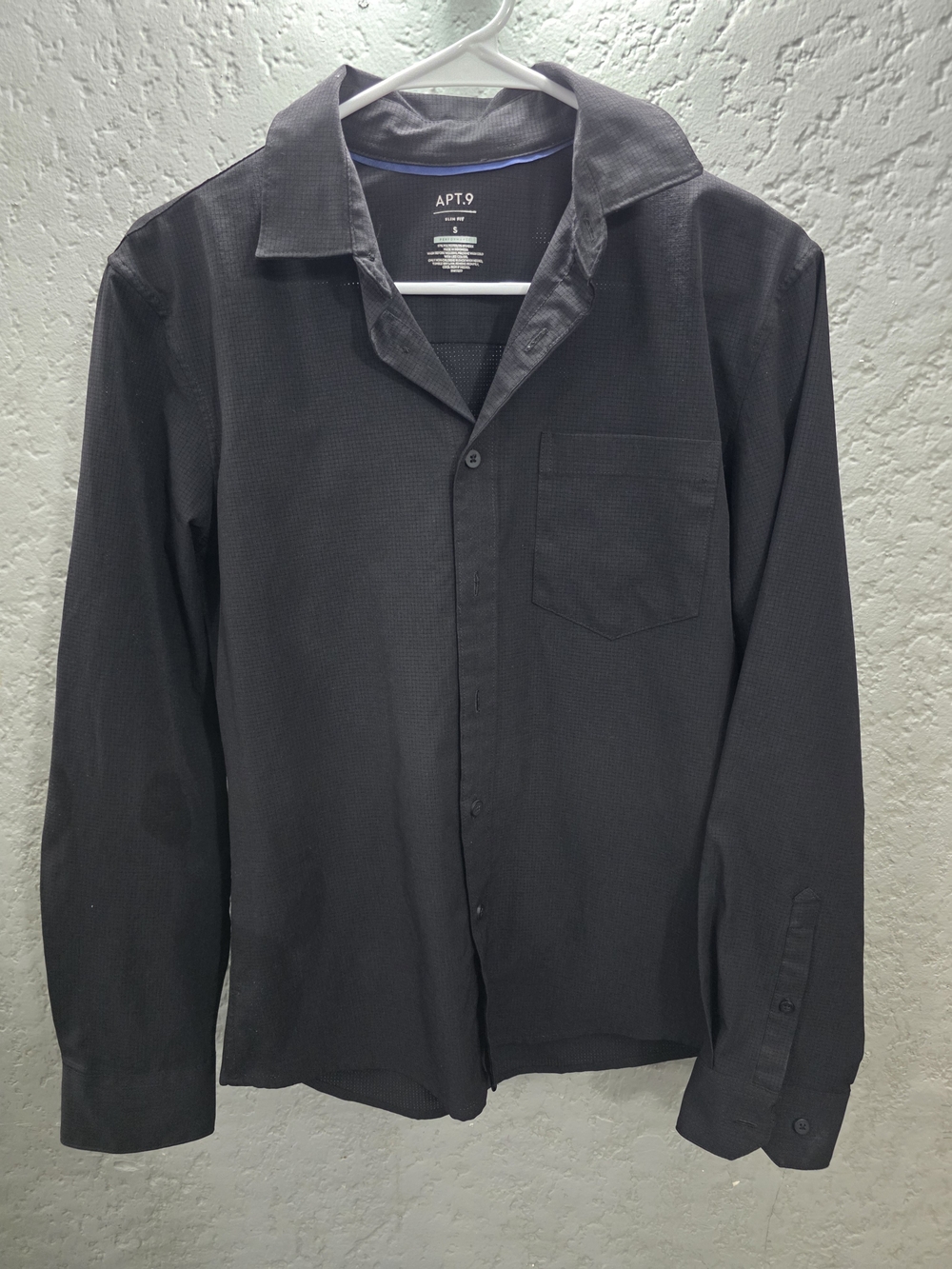 Apt. 9 Men's Black Long-Sleeve Button-Up Shirt